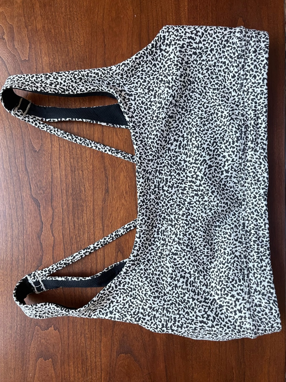Athleta Black & White Leopard Sports Bra Size Small